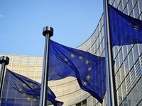 Euro zone flag waving