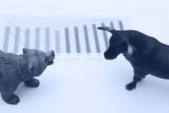 Bear and Bull on a Stock Chart