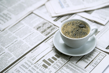 image of index newspaper and coffee