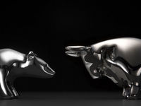 image of bull and bear figurine