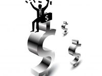 Man sitting on dollar sign