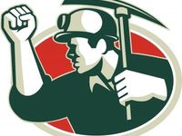 Coal Miner with Fist Up