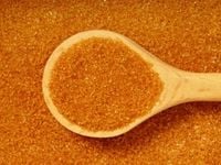 Spoonful of raw brown sugar