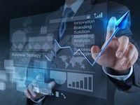 Man Pointing at an Upward Trend Arrow