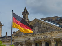 German Flags Flying in the Wind