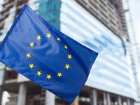 European Flag in the wind