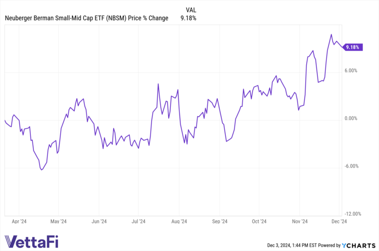Price returns of NBSM YTD