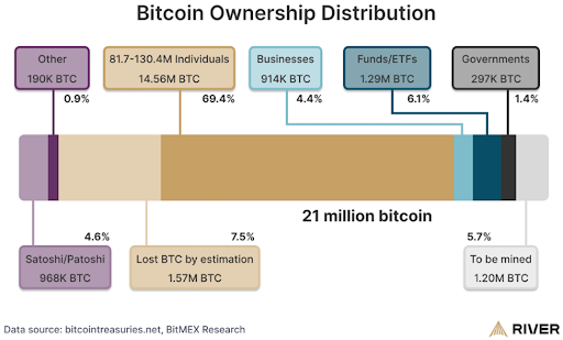 Who owns bitcoin, how much