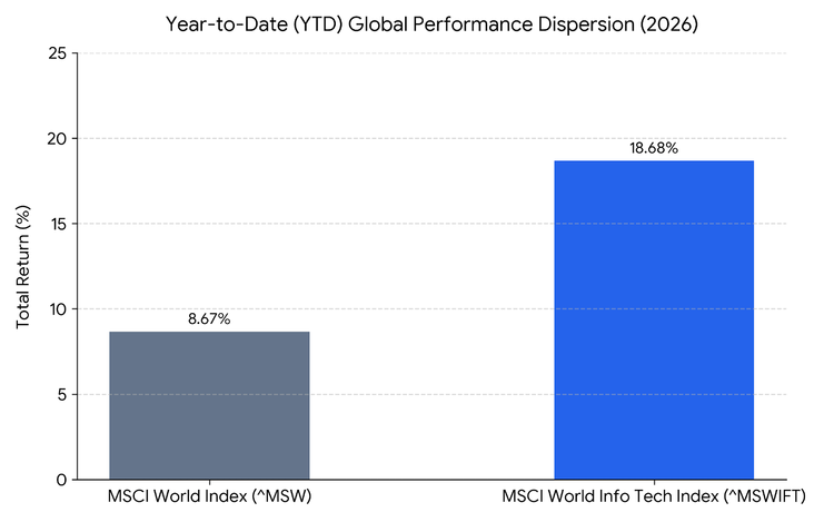 YTD global performance dispersion